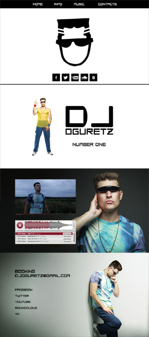 Промо-сайт для проекта Dj Ogurets